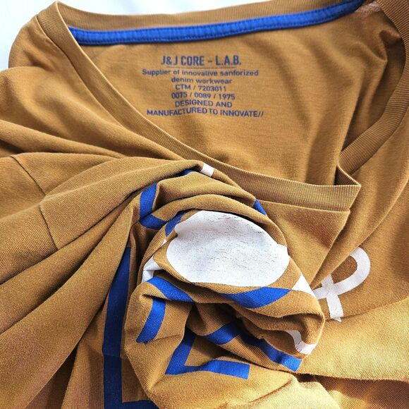 JACK & JONES Mens Workwear Yellow T-Shirt SMALL DENIM WORKWEAR - Picture 8 of 8